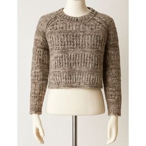 Universal Thread Women's Large Sweater Marled Knit Beige Gray Recycled Box‎